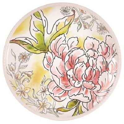 Maxwell & Williams Savannah Pink Peony Accent Plate-Budding