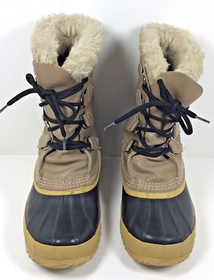 VTG Kaufman Sorel Manitou Winter Rubber Duck Boots Tan/Black  display picture 1