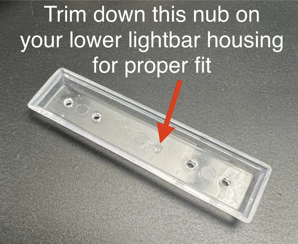 Clear Lens Insert For 1/18 MotorMax Code 3 Police Lightbar Crown Victoria - Image 4 of 4