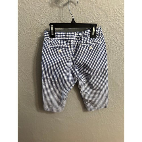Boys blue and white plaid Janie and Jack pants size 4 - Picture 5 of 6