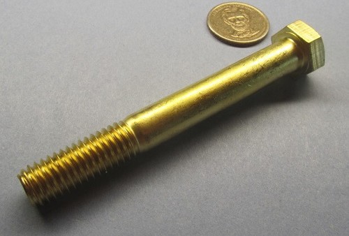 Cap Screw Bolt, Partial Thread, Brass, 1/2"-13 x 4.00" Length, 2 pc - Picture 16 of 24