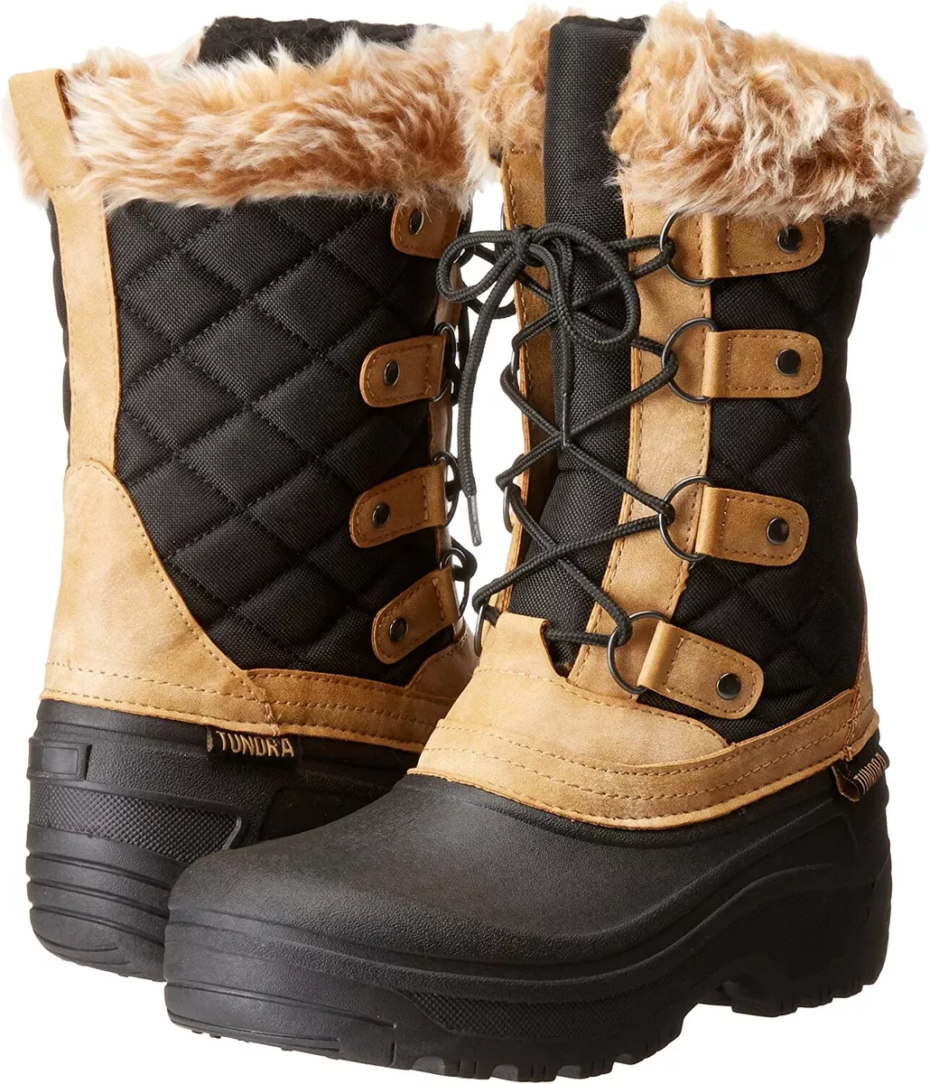 Women s Tundra Augusta Winter Lace Up Snow Boots Size 10 Tan