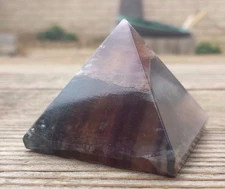 NATURAL FLUORITE LARGE GEMSTONE PYRAMID 46mm [8]