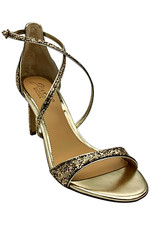 Jewel Badgley Mischka Women's Dimitra Strap Sandals Gold Glitter