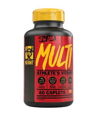 Mutant Multi- High Strength Potency Vitamins Supplement 60 Capsules Gluten Free