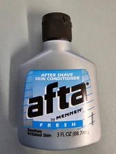 3 PACK MENNEN AFTA After Shave Skin Conditioner FRESH Scent 3oz BLUE