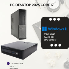 COMPUTER DESKTOP I7 SSD 8 GB RAM RICONDIZIONATO WINDOWS 11 DESKTOP FISSO TOWER
