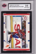 1990-91 Score #75 Stephane Richer, Canadiens, KSA: 10 Gem Mint 