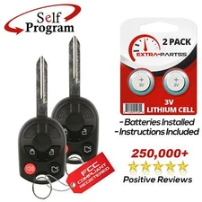 2 New Replacement 4 But Uncut Remote Head Ignition Key Keyless Entry Combo Fob