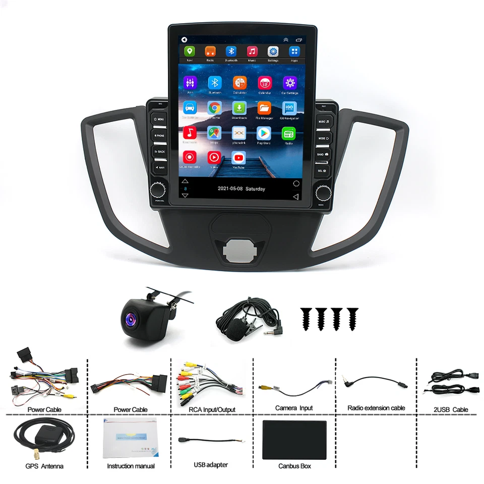 9.7" For 2015-19 Ford Transit Radio Android GPS Navigation Wifi bt Apple CarPlay - Image 4 of 4