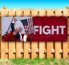 TRUMP FIGHT ASSASSINATION 2024 Banner Flag Vinyl Sign SB00029