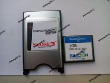 SiliconDrive 1GB Compact Flash ATA PC card PCMCIA Adapter JANOME Machines