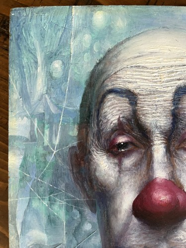 George Russin Signierte Maltafel Clown Original Erinnerungen - Bild 5 von 9