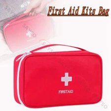 Red First Aid Kit Bag All Purpose Emergency Survival Home Car Medi-cal Travel