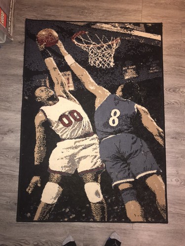 Basketball Area Teppich. "Pixel Grafik Kunst generische Ballereien Treffen am Rand 55x39""