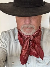 Wild Rag Scarf Cowboy Scarves Buckaroo Bandana Cowgirl Red