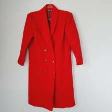 Jofeld Red Double Breasted Wool Coat/ Jacket Size Medium