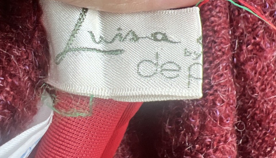 Vintage Made Italy Luisa Gresy de Pietri 2 pc Wool Knit Sweater Skirt