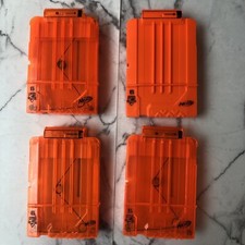 4x Nerf N-Strike Elite 6 Round Ammo Clip Genuine Replacement Magazine Lot