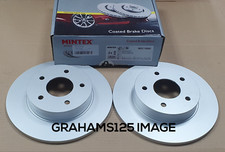 BRAKE DISCS X2 REAR 278mm FITS NISSAN ALMERA PRIMERA TINO MINTEX COATED MDC1606C