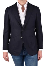 STILE LATINO handmade blazer US 38 EU 48 wool navy blue Vincenzo Attolini
