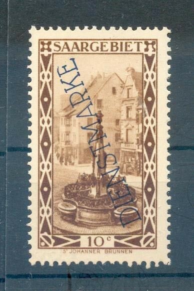 Saar Service 22XI ABART MNH POSTFRISCH+gepr. NEY 35EUR (70346