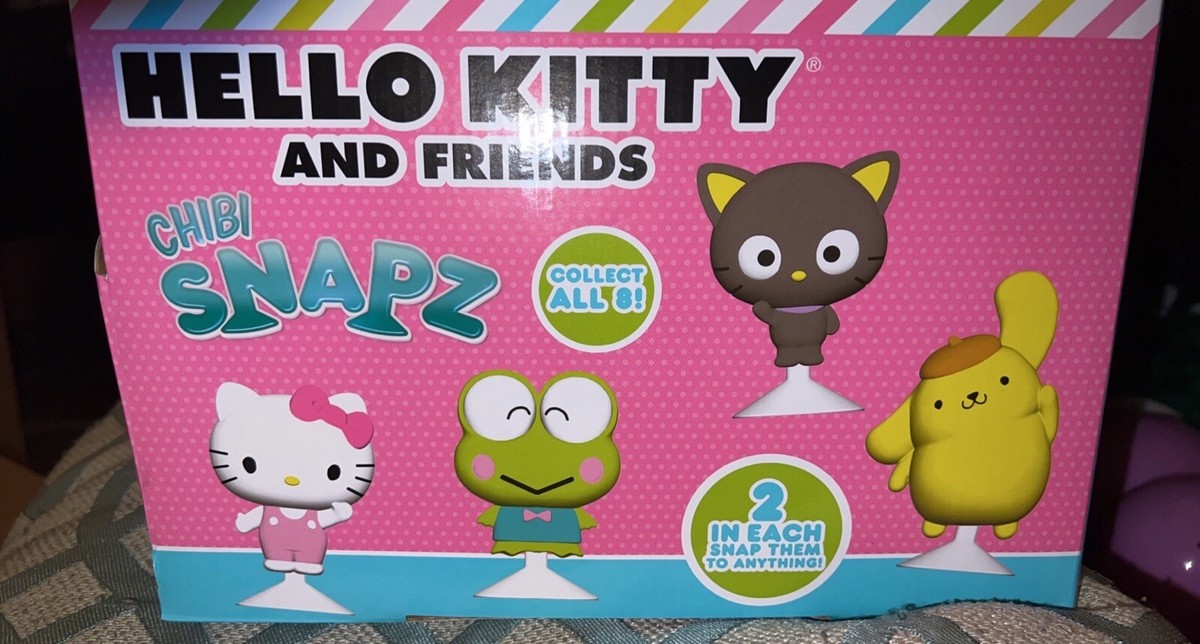 【みきちゃん】QTTO DOWN 3袋 Hello Kitty Figure Toy Doll Chibi Snapz Sanrio capsule sealed New