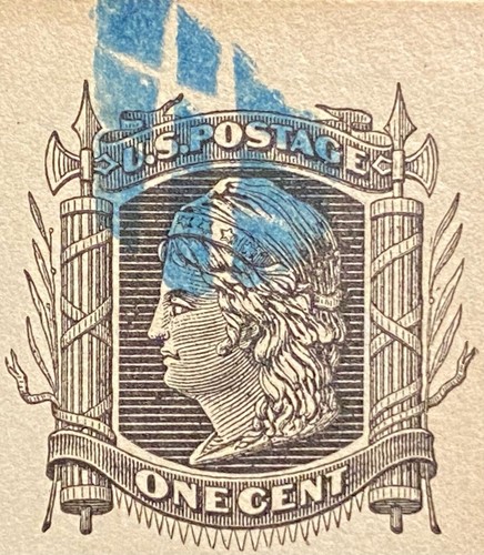 1877 *IOWA FALLS, IOWA* 1c UX5 POSTAL CARD+{TEAL GREEN} POSTMARK+"GRIDS" CANCEL! - Picture 3 of 11
