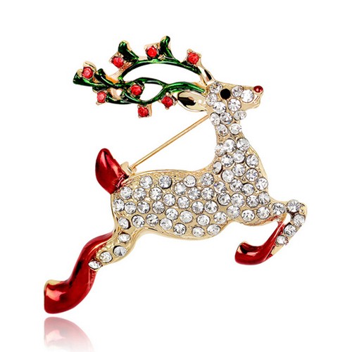 Broche de Navidad Pin Cristal Papá Noel Esmalte Árbol Muñeco de Nieve Fiesta de Navidad Joyería - Imagen 33 de 89