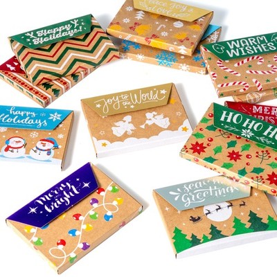 JOYIN 12PCS Gift Card Boxes 1 Count (Pack of 12), Christmas Classic Color 