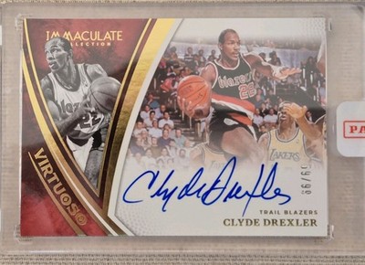 2024-25 Panini Immaculate Collection Virtuoso Clyde Drexler On Card Auto /99