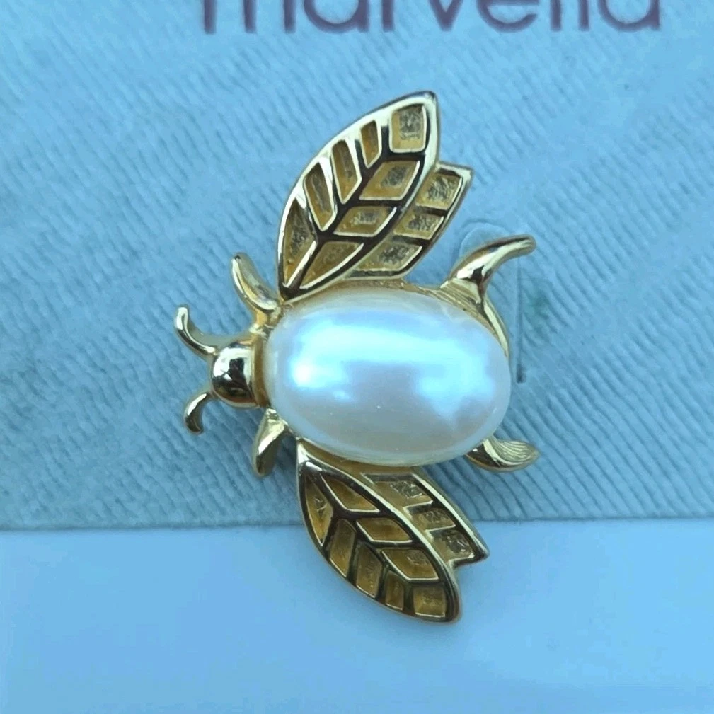 18k GOLD Overly ブローチUSAヴィンテージ Preços baixos em Broche de Ouro 18k em Broches Finos Retrô | eBay