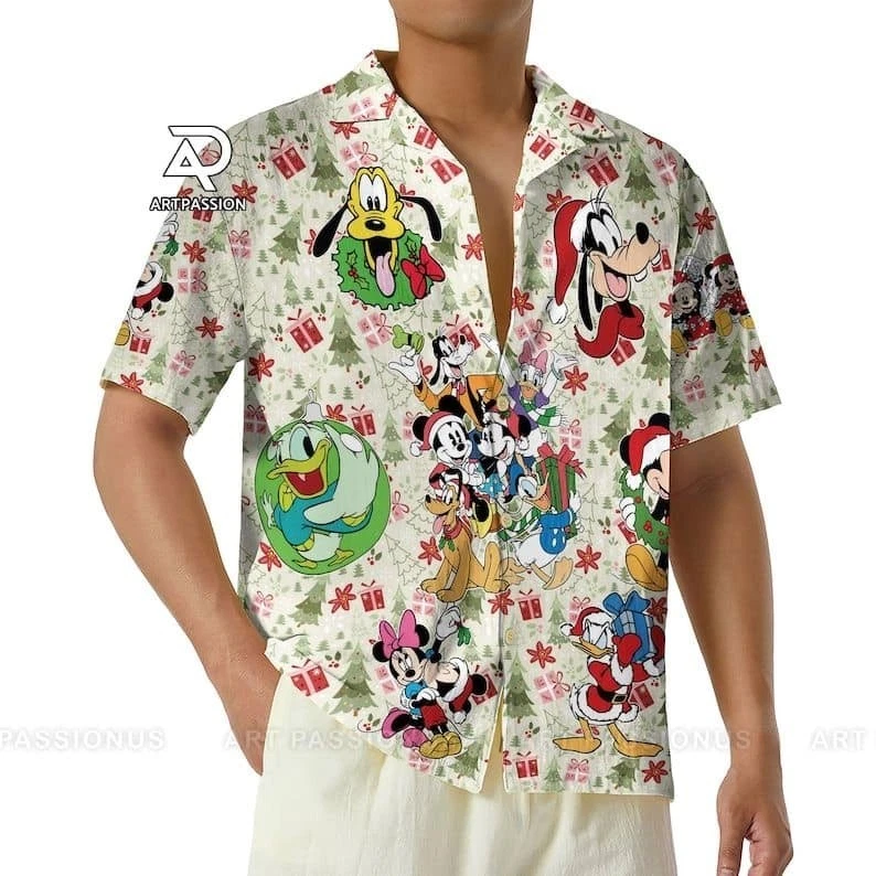 Retro Mickey Mouse Christmas Disney Hawaiian Shirts