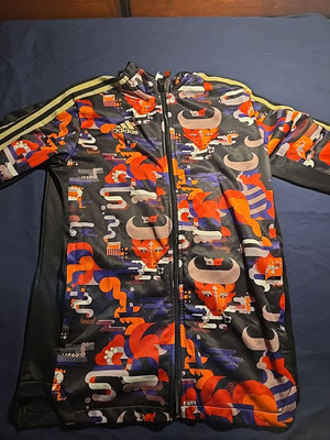 Adidas Track Jacket.  Adidas Originals. Black Small Full Zip Running Of The Bull