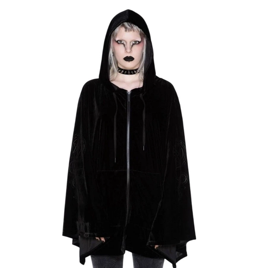 Killstar Gothic Goth Occult Cape Hooded Cloak - Eclipse The Sun Cloak Size M - Image 3 of 4