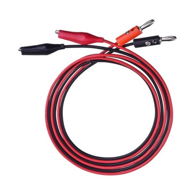 2x Alligator-auf-Bananenstecker 4 mm für Multimeter, stapelbar, Banane auf