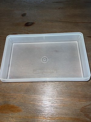 VINTAGE- TUPPERWARE- BACON/ DELI MEAT KEEPER- 7'' x 11''- SHEER- 794 No Lid
