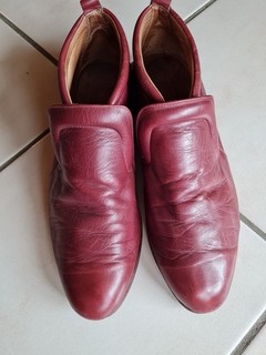 Herren Slipper rotbraun Gr. 44 Leder