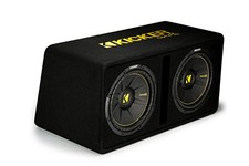 Kicker 44DCWC122 Dual CompC 12" Subwoofers in Vented Enclosure 2-Ohm