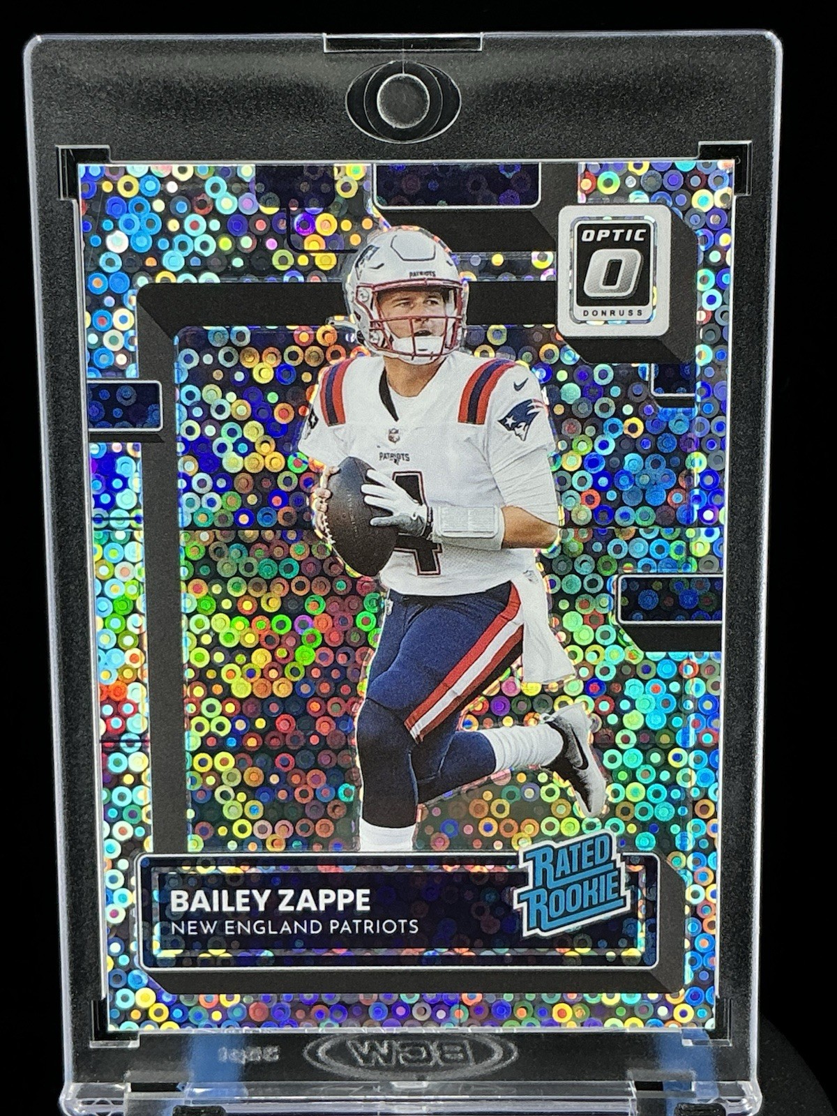 2022 Donruss Optic Bailey Zappe Silver Circles Prizm Rated Rookie /125 #229