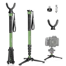 Shooting Stick Monopod with Tri-Stand Tripod Base, with Rotating and Removeab...