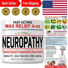 Ultra Strength Natural Nerve Relief Cream with Aloe Vera  MSM - 4 Oz