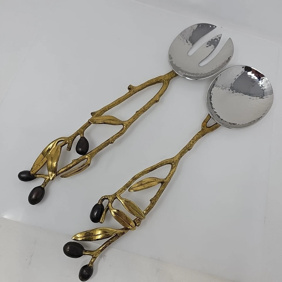 Juego de servir rama de olivo Michael Aram 11 1/2" con caja y bolsa de almacenamiento Foto 4 de 4