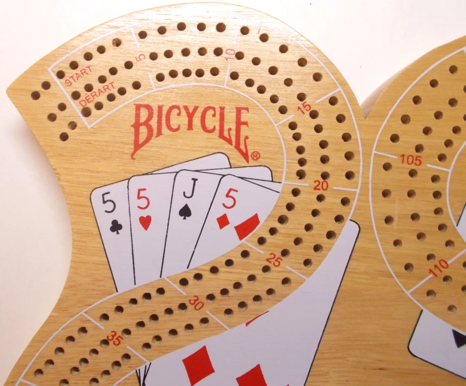 Bicycle Perfect 29 Wooden Cribbage Board 3 Player - Image 2 of 4