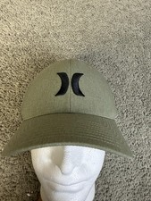 Hurley Hat Cap Baseball Fitted Mens M Green Stretch Flexfit Yupoong Logo