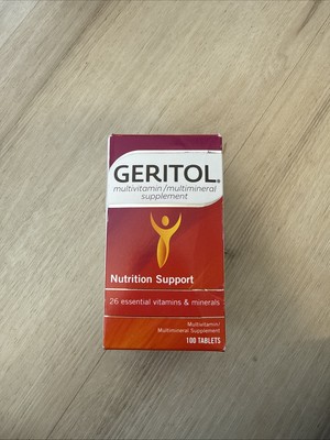 Geritol Vitamins Multivitamin & Mineral Supplement, 100 ct Tablets Exp 05/2027