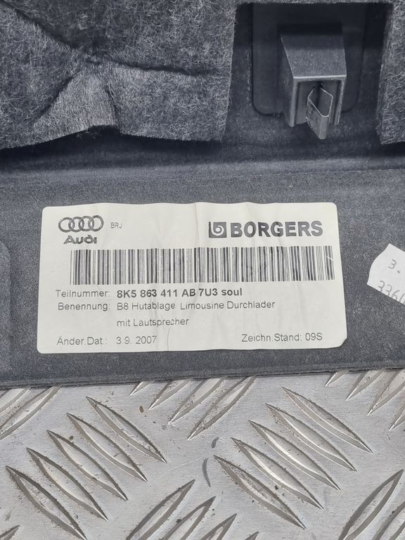 APL Cappelliera Audi A4 S4 B8 8K 2008 8K5863411AB RKD32719