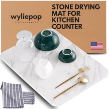 Stone Drying Mat for Kitchen Counter Diatomaceous Earth Dish Drying Ston
