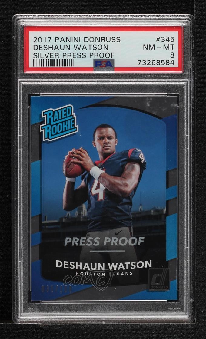 2017 Donruss Rated Press Proof Silver 31/100 Deshaun Watson PSA 8 Rookie RC ez6