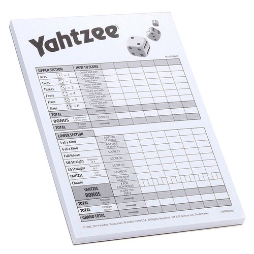 Hasbro Yahtzee Score Cards Refill 80 Pads Game Accessory - Picture 2 of 2